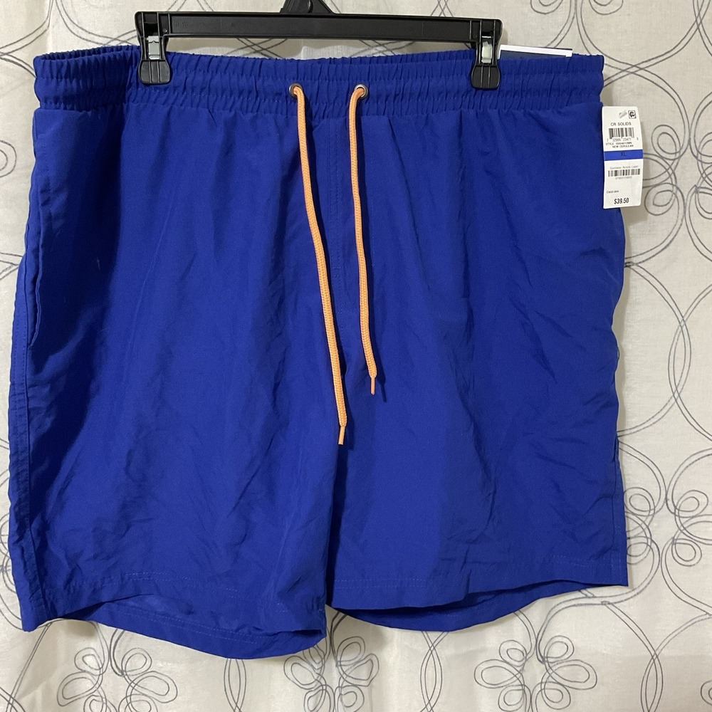 NWT Men's Club Room Swim Trunks Cerulean Blue 7 Inch Inseam Quick Dry Size XL